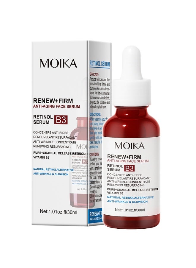 MOIKA Retinol B3 Anti-Wrinkle Firming Serum | Reduces Fine Lines and Improves Skin Elasticity 30ml - Image 1